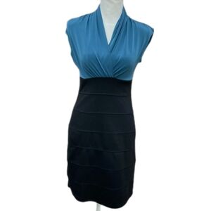 Intermission Teal and Black Tiered Dress